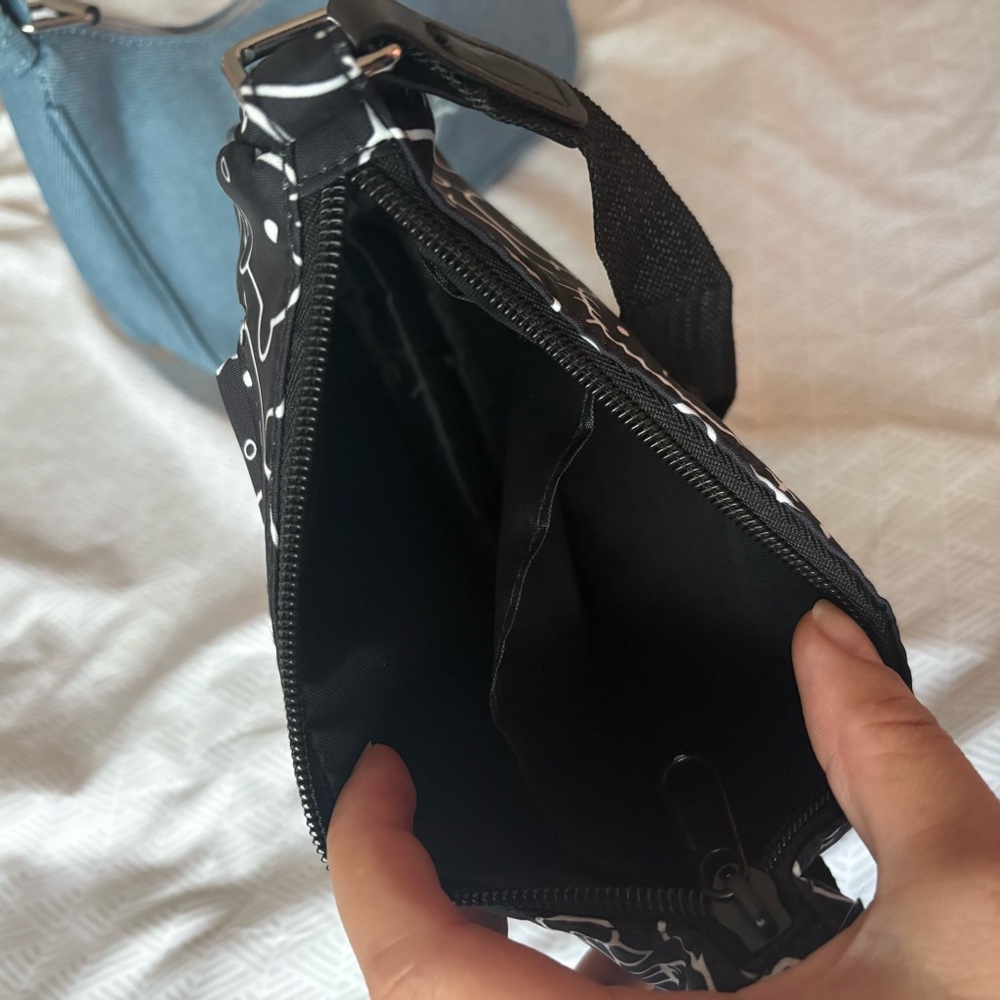 Hello Kitty Black and White Nylon Shoulder Bag - Picture 4 of 4